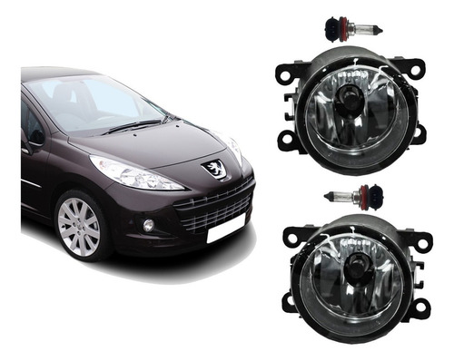 Par Faros De Niebla Peugeot 207  2008 2009 2010 2011 C/focos