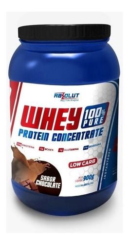 Whey 100% Pure Protein Concentrado - Absolut Nutrition 900g Sabor Chocolate