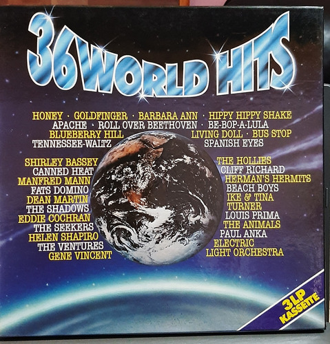 Vinilos Box Set- 36 World Hits - Varios - 3 Lp, Excelente.