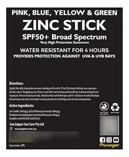 Sun Zapper Protector Solar Mineral De Óxido De