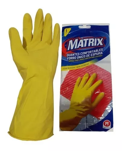 1 Par Guantes Limpieza Amarillos Guantes Látex Natural - Temu