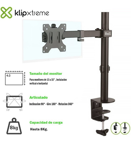 Soporte Para Monitor Y Tv 13-32 Pulgadas Rack Brazo Kpm-300