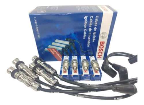 Kit Cables + Bujias Bosch 2 Electrodos P/ Vw Golf Bora 2.0