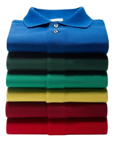 comprar Kit 8 Camisas Polo Masculina Lisa Em Algodão Piquet P M G Gg