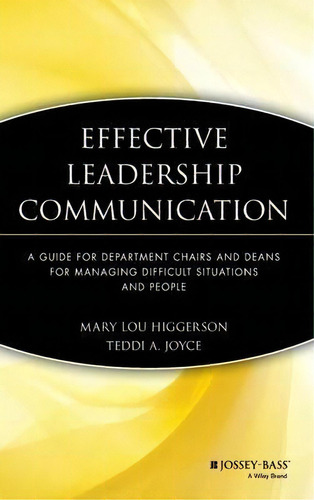 Effective Leadership Communication, De Mary Lou Higgerson. Editorial John Wiley Sons Inc, Tapa Dura En Inglés