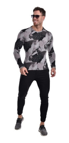 Buzo Sweaters Hombre Entallado Estampado Lanilla Premium