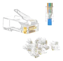 Comprar Paquete De 50 Conectores De Paso Vce Rj45 Cat6, Extremos Cat