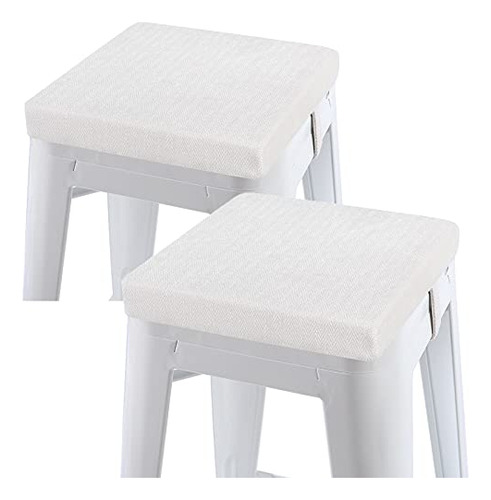 12x12 Inches Stool Cushion Square With Ties Set Of 2, N...