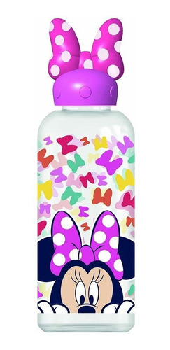 Imagen 3 de 3 de Botella Agua Tritan Con Figura 3d En La Tapa Minnie 560 Ml