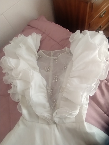 Vestido Novia Artesanal Adaptable Para 15 (Usado)
