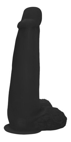 Pene grande con escroto y vientos largos, 28 x 8,3 cm, negro