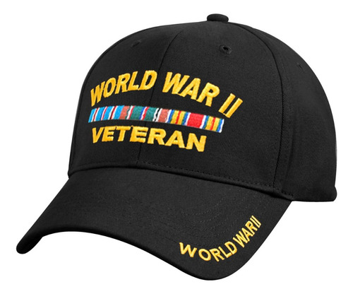 9830, Gorro Modelo Wwii Veteran, Rothco, Negro, Importado