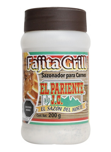 Sazonador Fajita Grill El Pariente Jc 200 Gr (pack 3)