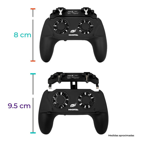 Control Gamepad Para Celular 2 Gatillos Ventiladores Gaming