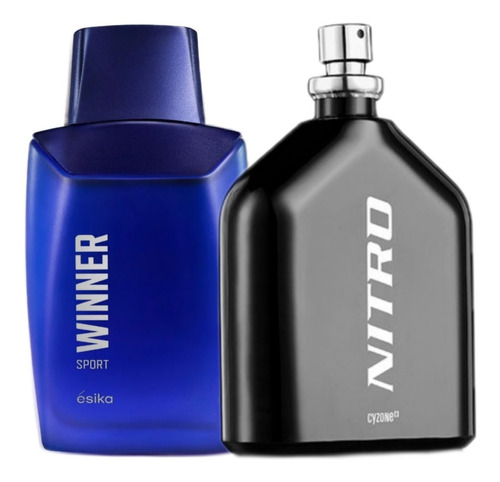 Perfume Winner Sport + Nitro Negra Esik - mL a $348