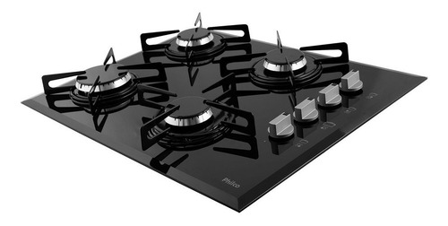 Anafe con alimentación a gas Philco Cook chef 4 color negro 220V 4 hornallas