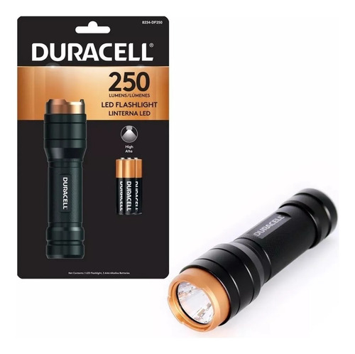 Linterna Duracell Aluminio 250 Lm 8234-df250 Pilas Incluidas