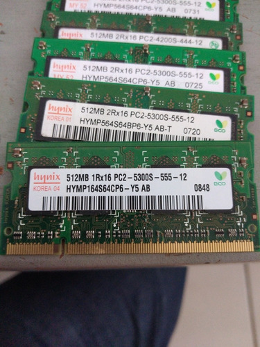 Kit De 9 Memorias Ram De 512 Gb Hynix (Usado)
