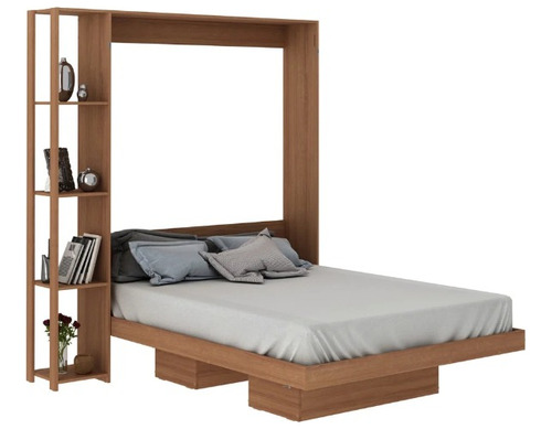 Cama Abatible Individual Base Plegable Esencial Amanta Pared