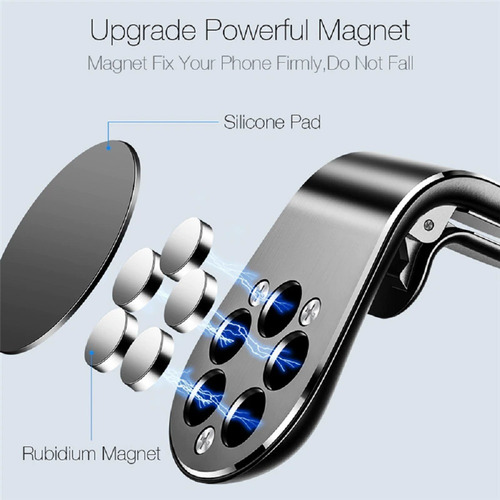 Suporte Celular Automotivo Magnético Veicular Carro Tipo L