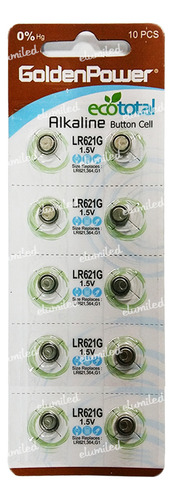 10 Pilas G1 / Lr621 364 1.5v Alcalina 6.80 X 2.10mm Blister