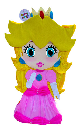 Piñata Princesa Peach 80 Cm Super Mario Bros Decoración