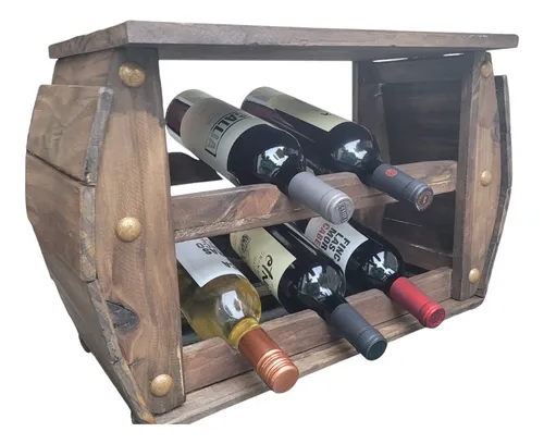 Mueble 5 Vinos Bodega Madera Cava Vinoteca Rustica Campo