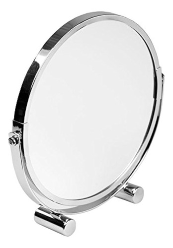 Espejo Redondo Plateado Para Cosméticos Y Maquillaje Para B