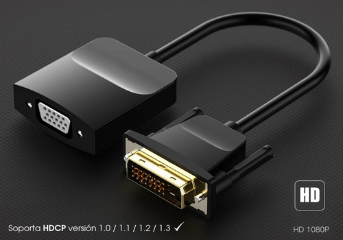 Cable Convertidor Dvi A Vga 24+1 D Conversor Activo Monitor