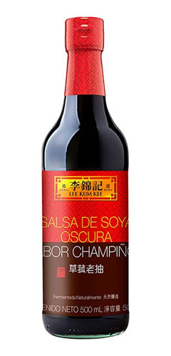 Imagen 1 de 1 de Salsa De Soja Oscura Con Champiñon Lee Kum Kee 500 Ml