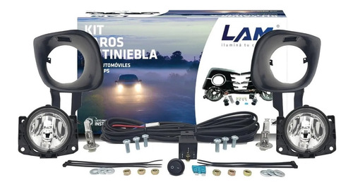 Kit Faro Auxiliar Fiat Siena 01/07 Fase I Con Soporte