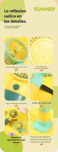 Swancooyu Ventilador De Mano Portátil Ventilador De Mano Recargable
