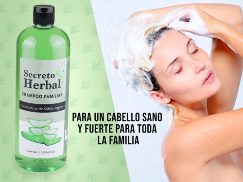 Imagen 3 de 10 de Shampoo Familiar Secreto Herbal Sabila Organica 900ml