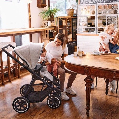 Carrinho Bebe Reversível Compacto Travel System Abc Design Cor Mineral