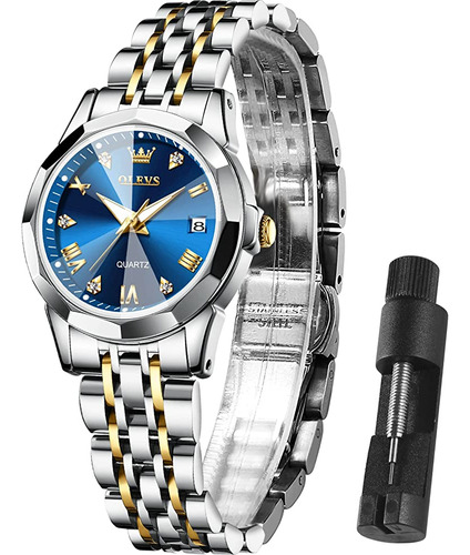 +relojes Para Mujer Reloj Sliver Gold Olevs Reloj Mujeres Do