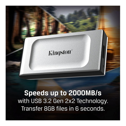 Disco Externo Ssd 1tb Kingston Xs2000 Usb C 20gb Ultra Veloz