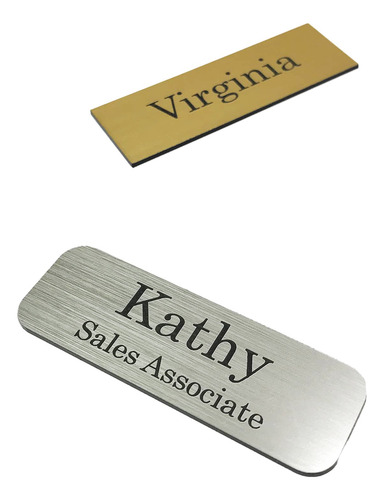 Credencial Identificador De Nombre Grabado Con Laser Pin