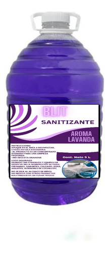 Sanitizante Líquido Aroma Lavanda 5 L