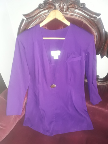 Camisa Chaqueta Violeta De Dama Talle L