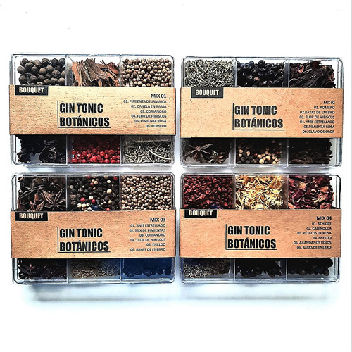 Botánicos Para Gin Tonic Infusiones Cocina De Autor, 4 Cajas