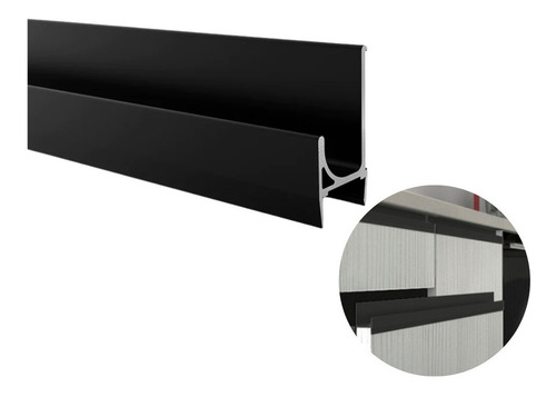 Manija Tirador H Aplicar Placa 18mm Grupo Euro Negro 1,5mts
