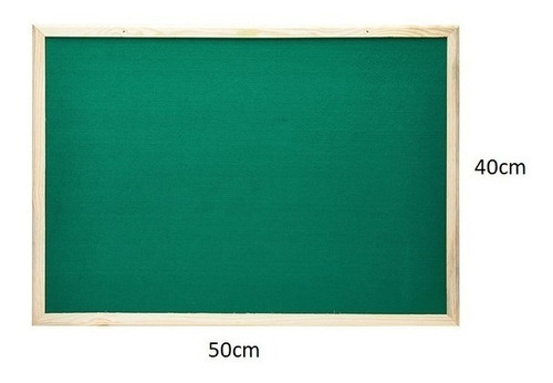 Quadro Negro Lousa Verde Escolar Lisa 40cmx50cm Recados Giz