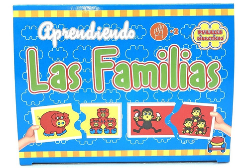 Las Familias Puzzles De Animales En Madera Pintada Banquito