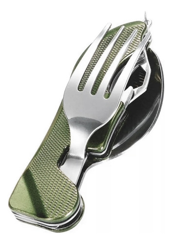 Set Cubiertos Camping Multiuso 6 En 1 Set Camping Portatil