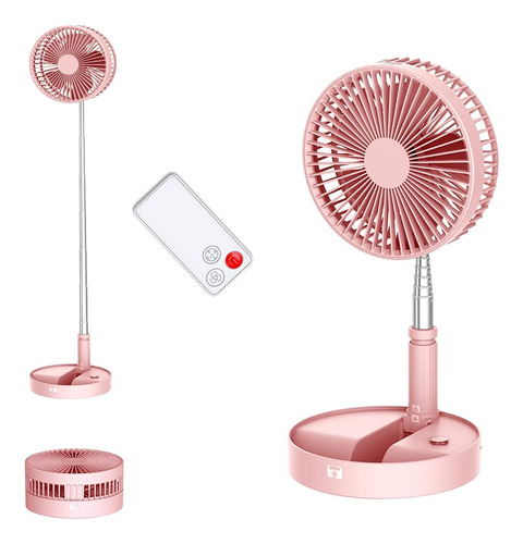 Ventilador De Escritorio Altura Ajustable Calidad Rosa