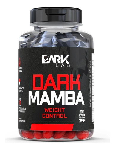 Termogênico Dark Mamba 60 Cápsulas Dark Lab Sabor Sem Sabor