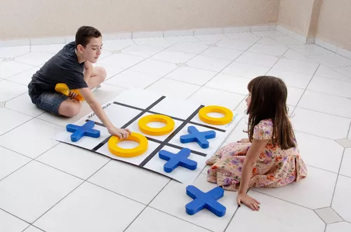 Jogo Da Velha Em Lona Tabuleiro Brinquedos 2 Jogadores