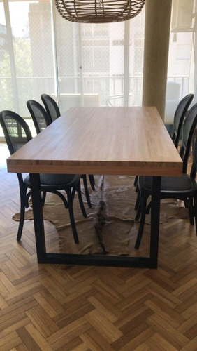 Mesa Comedor Hierro Y Madera