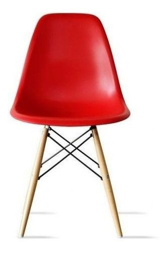 Silla Moderna Modelo Eames Color Rojo