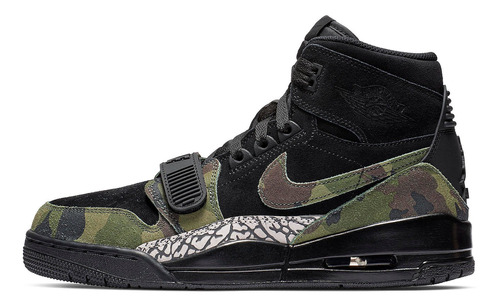 Zapatillas Jordan Legacy 312 Black Camo Green Av3922-003   